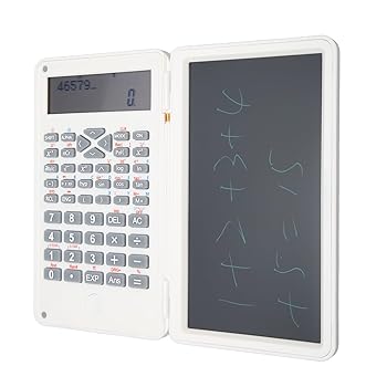 ノートパッドLCD表示オフィスおよび学校のための青いマットスクリーンが付いている携帯用科学計算機 (白)