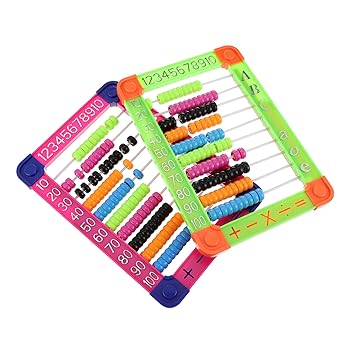 【中古】【未使用】BCOATH 2個 そろばん 子供の教育ゲーム 子供の電卓のおもちゃ プラスチック