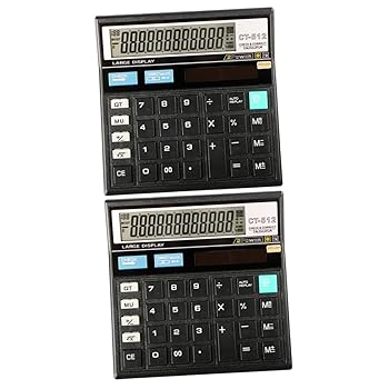 【中古】【未使用】HOMOCONO 2個 オフィス電卓 簡単な電卓 電卓大 ジャンボ電卓 関数電卓 12桁表示電卓 大きな電卓 巨大電卓 子供の数学電卓 デスクトップ電卓 金融