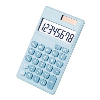 【中古】【未使用】FOYTOKI ミニコンピュータ デスクトップ コンピュータ 標準的な電卓 ブルー電卓 ハンドヘルド電卓 太陽 卓上電卓 ソーラー電卓 オフィス電卓 プ