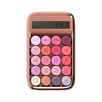 【中古】【未使用】電卓 ガールキャンディーカラーの大きなボタン機械式計算機のデスクトップ電卓オフィスでの使用 卓上計算機 (色 : Rose gold, サイズ : Free siz