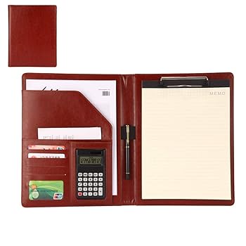 【中古】会議フォルダ 電卓とビジネスフォルダフォルダフォルダのインタビューの履歴書3倍??のファイルマネージャ多機能 オフィスオーガナイザー用 (色