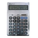 【中古】アデッソ GENTOS ビッグディスプレイ 卓上電卓 大型 12桁 税計算 DR-0412T シルバー