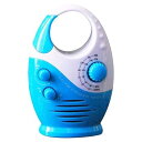 【中古】防水シャワーラジオ 防沫AM/FMラジオ トップハンドル付き 浴室 屋外用 スピーカー内蔵 音量調節可能(2)