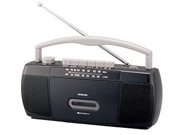【中古】コイズミ ステレオラジカセ AM/FM ワイドFM対応 スリム ブラック SAD-1223/K