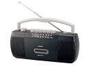【中古】【未使用】コイズミ ステレオラジカセ AM/FM ワイドFM対応 スリム ブラック SAD-1223/K(2)