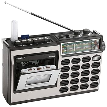 【中古】とうしょう ラジカセ (AM/FMラジオ (ワイドFM対応)) 高感度集音内蔵マイク付き 再生機能 録音機能 ブラック TLS-8800