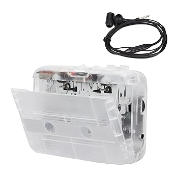 【中古】ポータブルカセットプレーヤー、Bluetooth接続と3.5mmジャックを備えたFMラジオステレオ、USB..