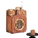 【中古】【未使用】ラジオ ポータブル Am Fm | オーディオ再生付きビンテージ ラジオ | HDステレオサウンドレトロラジオ、10メートル伝送のAM Fmラジオ、オーディオ
