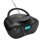 【中古】ポータブルCDプレーヤー CDラジオ ステレオスピーカー内蔵 ロッドアンテナ レコ CDプレイヤー CD/USB/AUX/FM ラジオ 乾電池給電可 液...