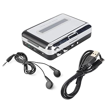 【中古】USB カセットテープコンバータ MP3 CD キャプチャオーディオ再生ヘッドフォンポータブルデザイン古いミックステープや音楽プレーヤー用