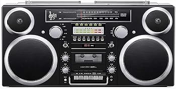 【中古】ラジカセ レトロ Bluetooth 5.0、CD プレーヤー、AM/FM ラジオ、搭載 ステレオ ラジカセ 、SD スロット、Aux In、ヘッドフォン ジャック、USB/SD
