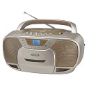 【中古】Jensen CD590C Bluetooth Boombox CD Cassette Recorder AM/FM (Coral)