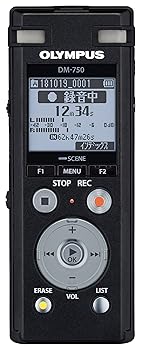 【中古】OM SYSTEM/オリンパス OLYMPUS ICレコーダー VoiceTrek DM-750 BLK 内蔵メモリー4GB MicroSD (議事録、会議/証拠録音、取材、インタビュー)