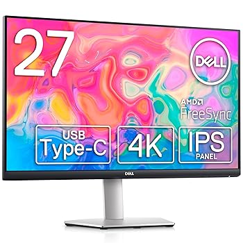 【中古】Dell S2722QC 27インチ 4K モニター (3年間無輝点交換保証/IPS非光沢/USB Type-C・HDMIx2/sRGB 99%/縦横回転・高さ調整/4ms/AMD FreeSync/スピー 【中古】Dell S2722QC 27インチ 4K モニター (3年間無輝点交換保証/IPS非光沢/USB Type-C・HDMIx2/sRGB 99%/縦横回転・高さ調整/4ms/AMD FreeSync/スピー