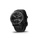【中古】【未使用】ガーミン(GARMIN) vivomove Sport Slate / Black ハイブリッドスマートウォッチ 心拍計 【日本正規品】 小