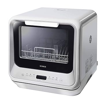 【中古】【未使用】シロカ 2WAY食器洗い乾燥機 [食洗機/工事不要/除菌率99.9％/分岐水栓対応/液晶表示付き/タイマー搭載/360℃キレイウォッシュ] SS-M151 (シルバー