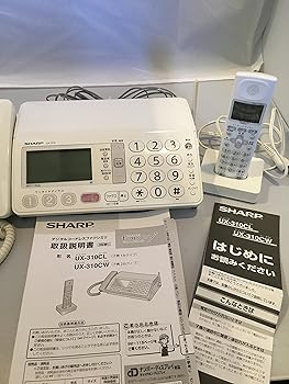【中古】シャープ デジタルコードレスFAX 子機1台付き 1.9GHz DECT準拠方式 ホワイト系 UX-310CL-W