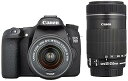 【中古】Canon デジタル一眼レフカメラ EOS 70D ダブルズームキット EF-S18-55 IS STM/EF-S55-250 IS STM付属 ブラッ...