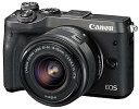 【中古】Canon ミラーレス一眼カメラ EOS M6 レンズキット(ブラック) EF-M15-45mm F3.5-6.3 IS STM 付属 EOSM6BK-...