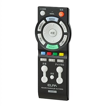 【中古】Asahi Denki かんたんテレビリモコン S-LINE ブラック RC-TV001SL(BK)