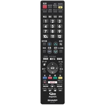 【中古】シャープ テレビ用リモコン106380507(シャープパーツコード：RRMCGB214WJSD)