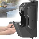 【中古】3 in 1ガン金庫、指紋銃金庫、携帯型生体認証指紋ボックス、盗難防止パスワード金庫、デスク下ハンドガンホルダースペアキー付きクイックアクセ