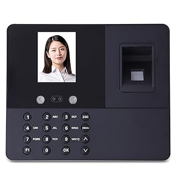 樂天商城 - 【中古】【未使用】中小企業従業員タイムレコーダー、音声リマインダー付き顔指紋パスワードタイムレコーダー、3つの認識方法とインテリジェント指紋識別、オフィス