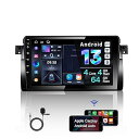 【中古】AMASE AUDIO Android 13 超薄型カーステレオ、ワイヤレスカープレイ Android Auto、DSP+、BMW E46 3 Series 1999-2004、9インチタッチスクリーン(2)