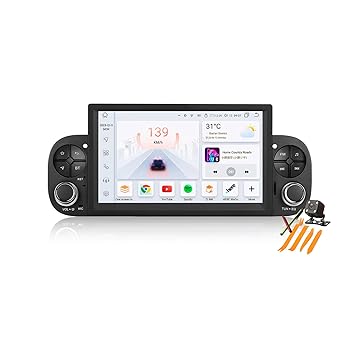 【中古】Android 13.0ラジオ2 Din車載ステレオ適用 Fiat Panda 2013-2021 GPS Navigation 7インチタッチスクリーンイヤホンマルチメディアビデオプレーヤ