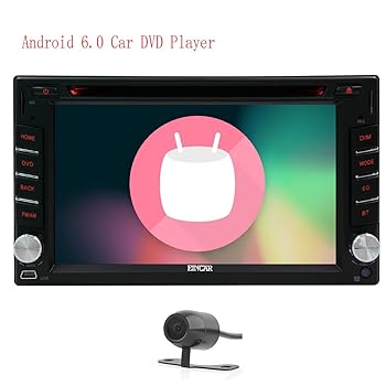 【中古】Android 6.0 Marshmallow OS カーステレオシステム（インダッシュ型） 6.2インチ静電式タッチパネル 12v自動車用DVD CDプレーヤー オートラジオB