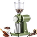 【中古】Huanyu コーヒーミル 電動 コーヒーグラインダー 粒度8段調整 コーヒー豆 225g大容量 200Wハイパワー 静電気飛散防止 豆挽き 粉末 11...