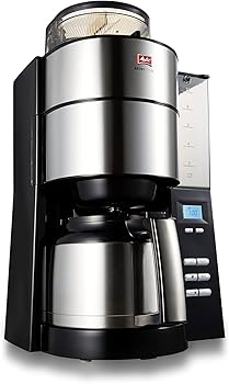 【中古】メリタ(Melitta) 全自動 コニカル式 コーヒーメーカー ミル付き アロマフレッシュ 10杯用【豆・粉対応/豆・水計量不要/挽き目段階調節可能/タイ