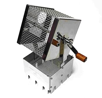 【中古】[アウベルクラフト] 遠赤コーヒー焙煎キット 焙煎機 コーヒーロースター 直火 手回し 本格コーヒー焙煎をご家庭で 日本製 燕三条製ステンレス (L