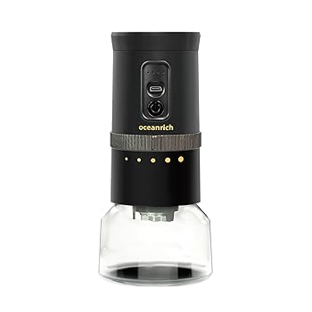 【中古】oceanrich 自動コーヒーミル G3 2025年モデル 臼式 ステンレス刃 電動コーヒーミル USB-TypeC 充電式 コードレスタイプ オーシャンリッチ コーヒ