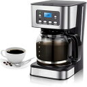 【中古】【未使用】Bxzzuisコーヒーメーカー 1.5Lの大容量コーヒー 半自動コーヒーマシン マシン ドリップコーヒーマシン 紅茶・ブラックコーヒー用 24時間タイマー
