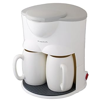 【中古】ピエリア コーヒーメーカー 2カップ ドリップ式 ホワイト CMR-50B WH