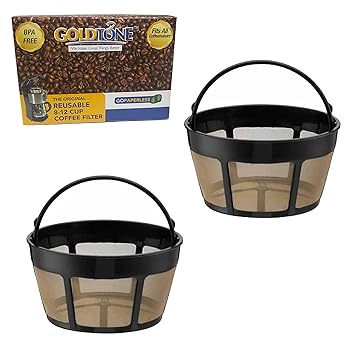【中古】(2) - GoldTone Brand Reusable 8-12 Cup Basket Coffee Filter fits Cuisinart Coffee Makers..