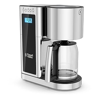 【中古】ラッセルホッブガラスシリーズ8カップコーヒーメーカー、ブラック＆ステンレススチール、CM8100BKR