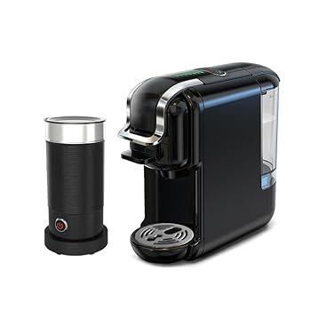 【中古】マルチカプセルコーヒーメーカー、ホット/コールドコーヒーメーカー、ミルク、ESEポッドグラウンドコーヒー、カフェテリア、19バー、5 in 1 (Col