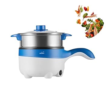 【中古】車載炊飯器電気フライパン2L車載多機能電気フライパン12/ 24v 炒める・温かい料理・蒸す・煮る多機能な車載用電気鍋 (Blue,12v家族の車)