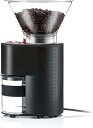【中古】コーヒーミル 電動ミルビストロ 電動式コーヒーグラインダー ブラック コニカル刃 挽きムラ防止 静電気防止 静音 挽き目調節(2)