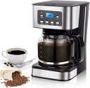 【中古】【未使用】Tirczil コーヒーメーカー 半自動コーヒーマシン ドリップコーヒーマシン 1.5Lの大容量コーヒーマシン 紅茶・ブラックコーヒー用 24時間予約保温