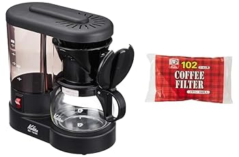 【中古】Ka l i t a 浄水機能付コーヒーメーカー ブラック EX-102N ＋ コーヒーフィルター ブラウン 10..