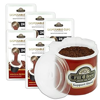 【中古】Fill 'n Brew 個別使い捨てコーヒーポッドカップ、キューリグK-Cupコーヒーメーカー、144個の充填可能なカップ、フィルター、蓋と一緒に使用 【中古】Fill 'n Brew 個別使い捨てコーヒーポッドカップ、キューリグK-Cupコーヒーメーカー、144個の充填可能なカップ、フィルター、蓋と一緒に使用
