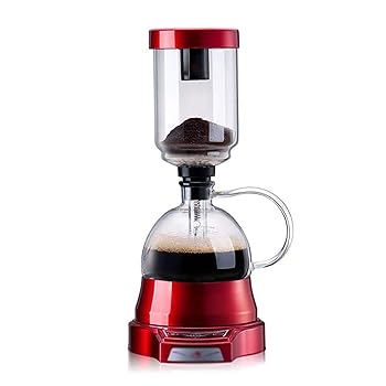 【中古】【未使用】サイフォンコーヒーメーカー 家庭用電気シンプホンコーヒーポットタッチスクリーンガラスシフォンポットコーヒーメーカーセット (色 : Red, Size 【中古】【未使用】サイフォンコーヒーメーカー 家庭用電気シンプホンコーヒーポットタッチスクリーンガラスシフォンポットコーヒーメーカーセット (色 : Red, Size