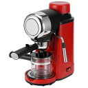 【中古】【未使用】カプチーノメーカー 0.24Lコーヒーメーカーミニ半自動5バールポンプミルクFlosalコーヒーマシン220V (色 : Red, Size : One size)