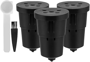 Rakuten - 【中古】3個詰め替え可能なコーヒーフィルターカップ再利用可能なコーヒーポッド充填カプセル1.1Kカップコーヒーメーカーと互換性がありますA