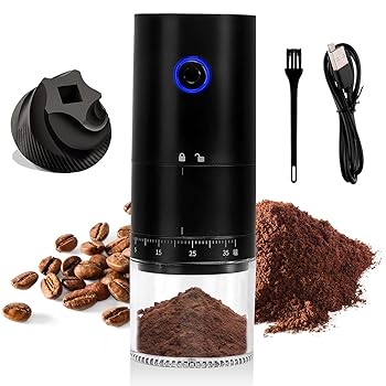 【中古】Yakiter ポータブル電動バーコーヒーグラインダー アップグレードバージョン 充電式コーヒー豆ミル 38種類の正確な挽き設定 外部調整 ワンタッチ