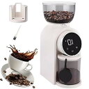 【中古】【未使用】電動コーヒーグラインダー、タッチディスプレイ付きコーヒー豆グラインダー、25段階の挽き調整、埋め込みパウダー受けビン、ドリップ、ポアオー